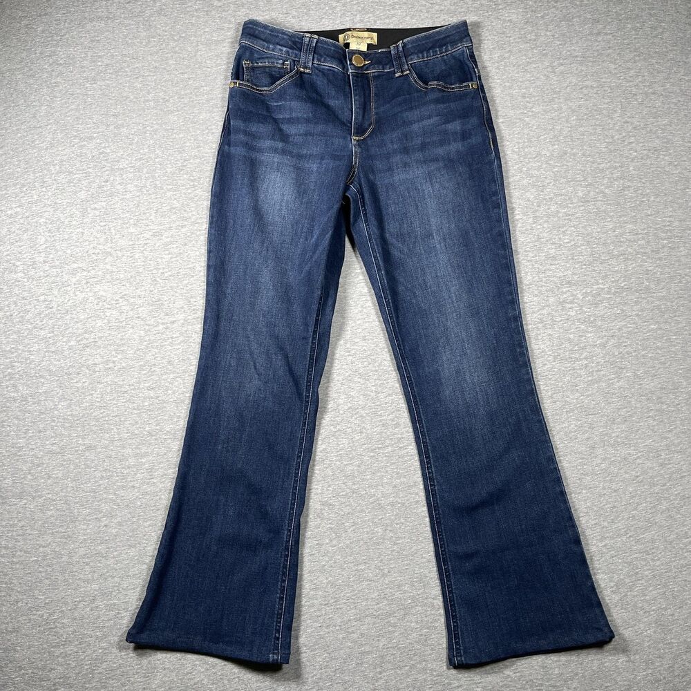 Democracy Bootcut Jeans Womens 10 Blue Denim Mid Rise Slim Cowboy Western